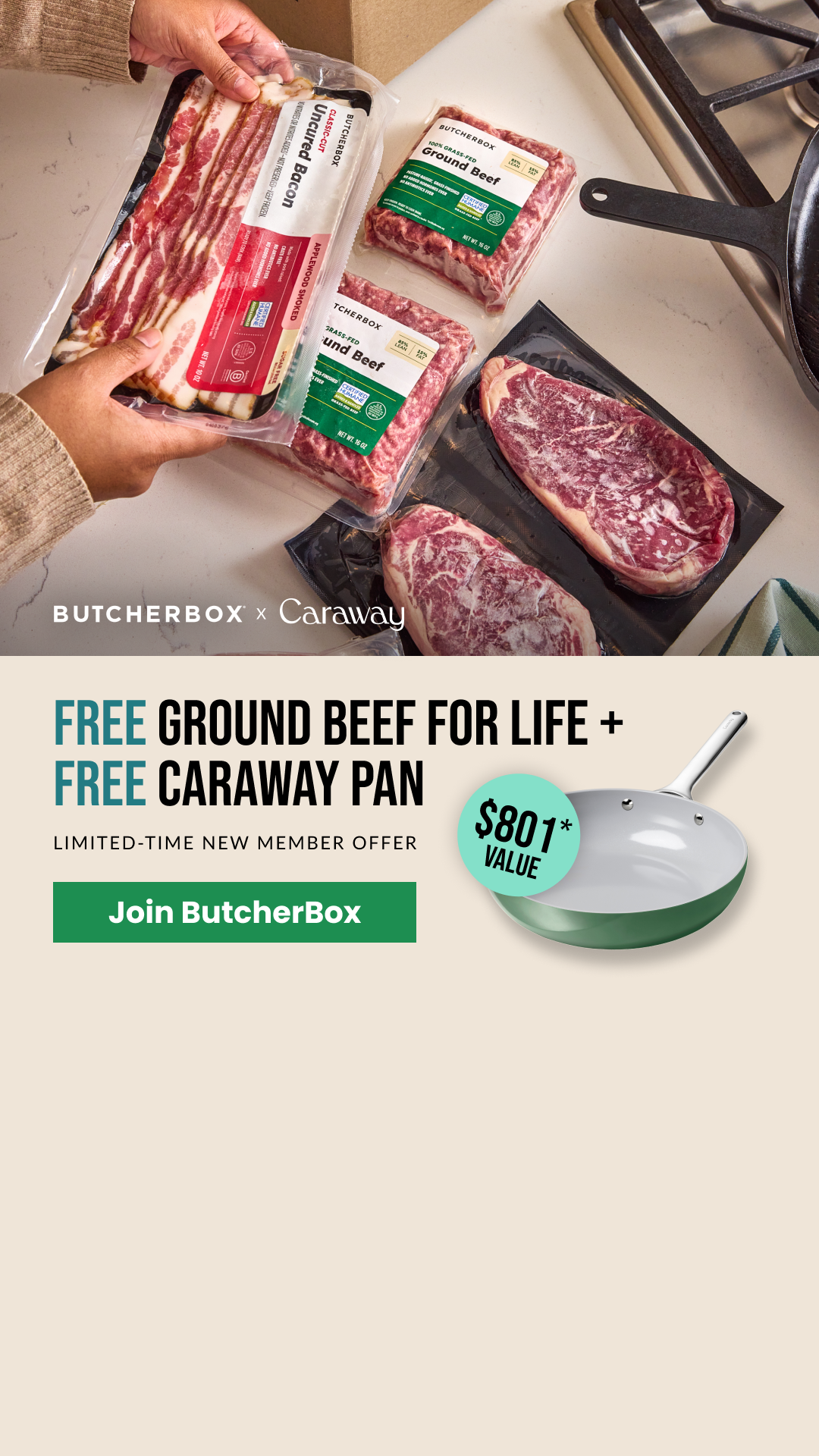 ButcherBox Facebook ad