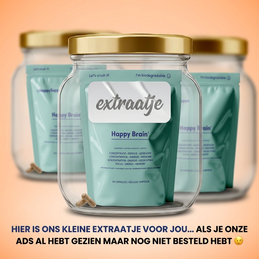HappySupps Facebook ad: Twijfel je nog over Happy Brain! Check dit extraatje!