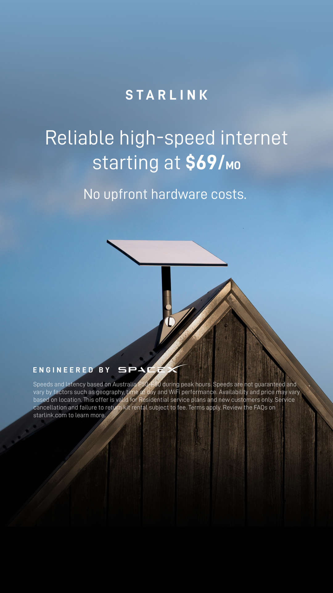 Starlink Facebook ad