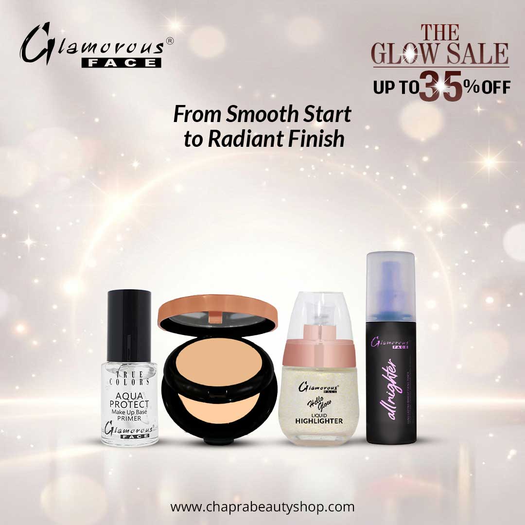 Glamorous Face Cosmetics Facebook ad: πππ ππππ ππππ | ππππ ππ% ππ
π