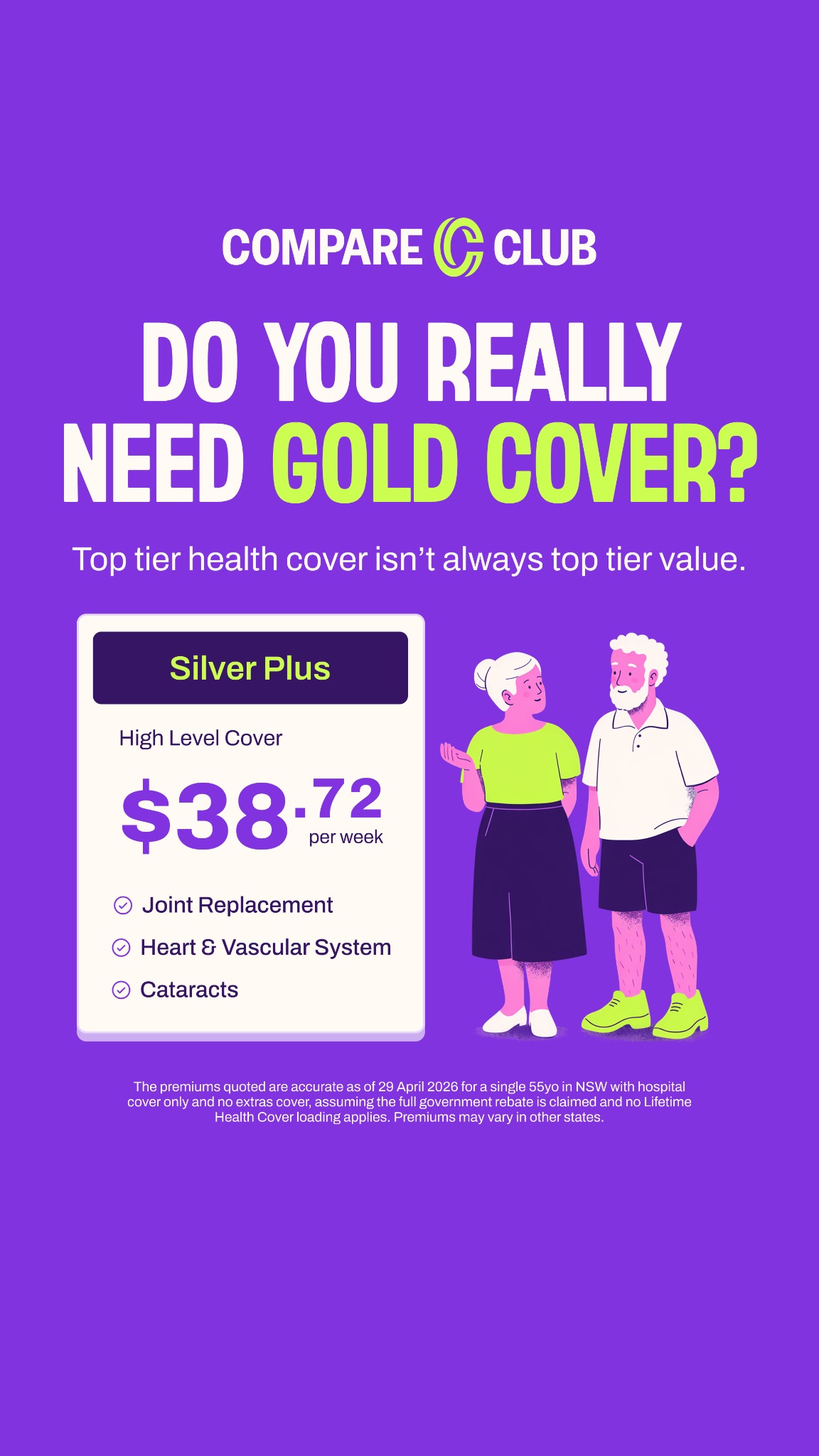 Compare Club Facebook ad