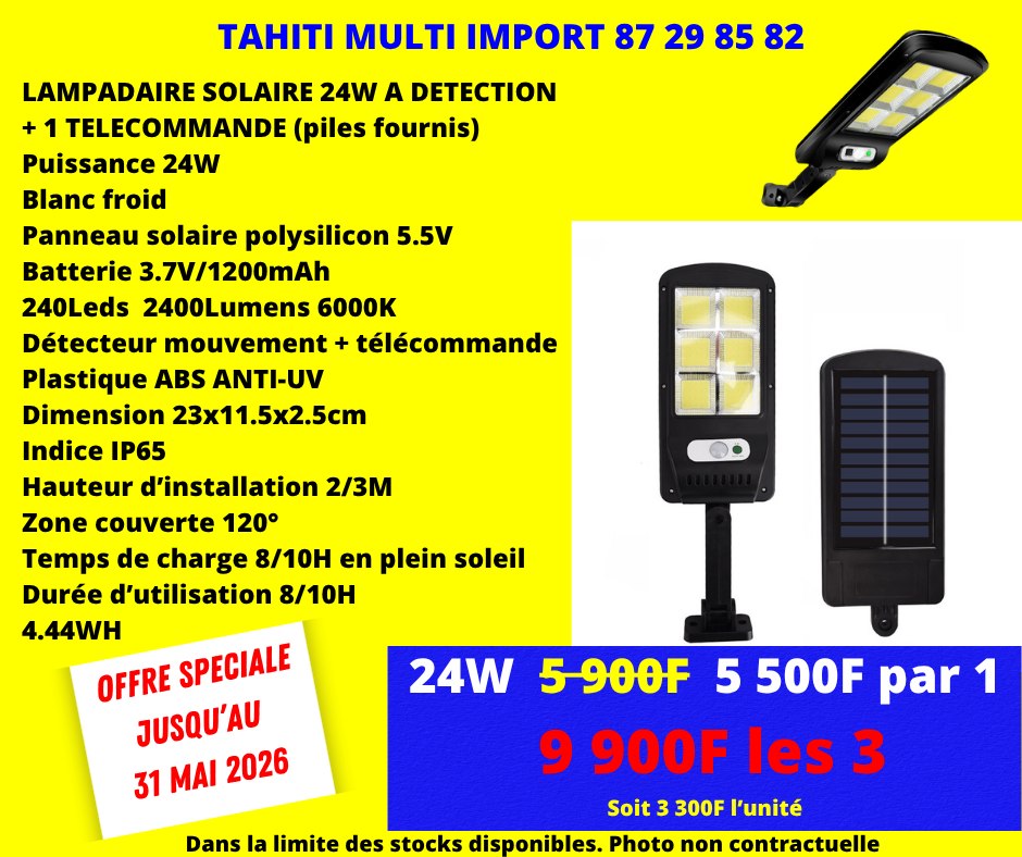 Tahiti MULTI Import Facebook ad: NOUVEL ARRIVAGE