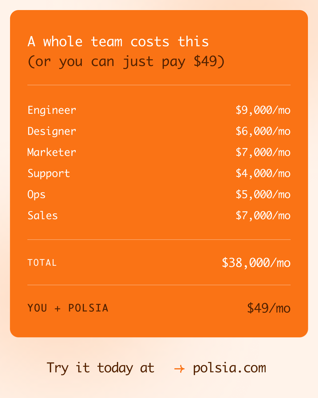 Polsia AI Facebook ad