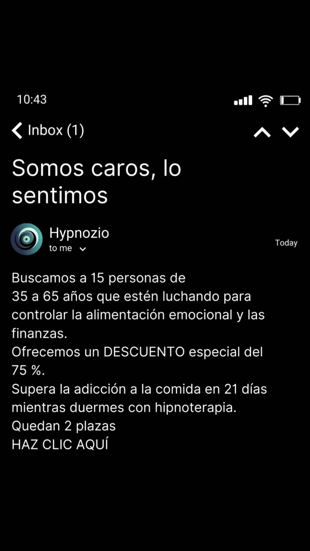 Hypnozio: power of hypnotherapy Facebook ad