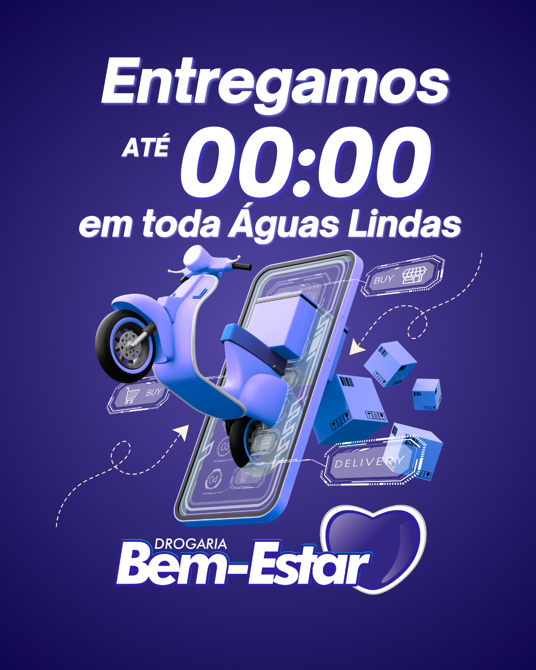 Drogaria Bem Estar Coimbra Facebook ad: Alcance Total: Entregamos em Toda Águas Lindas de…