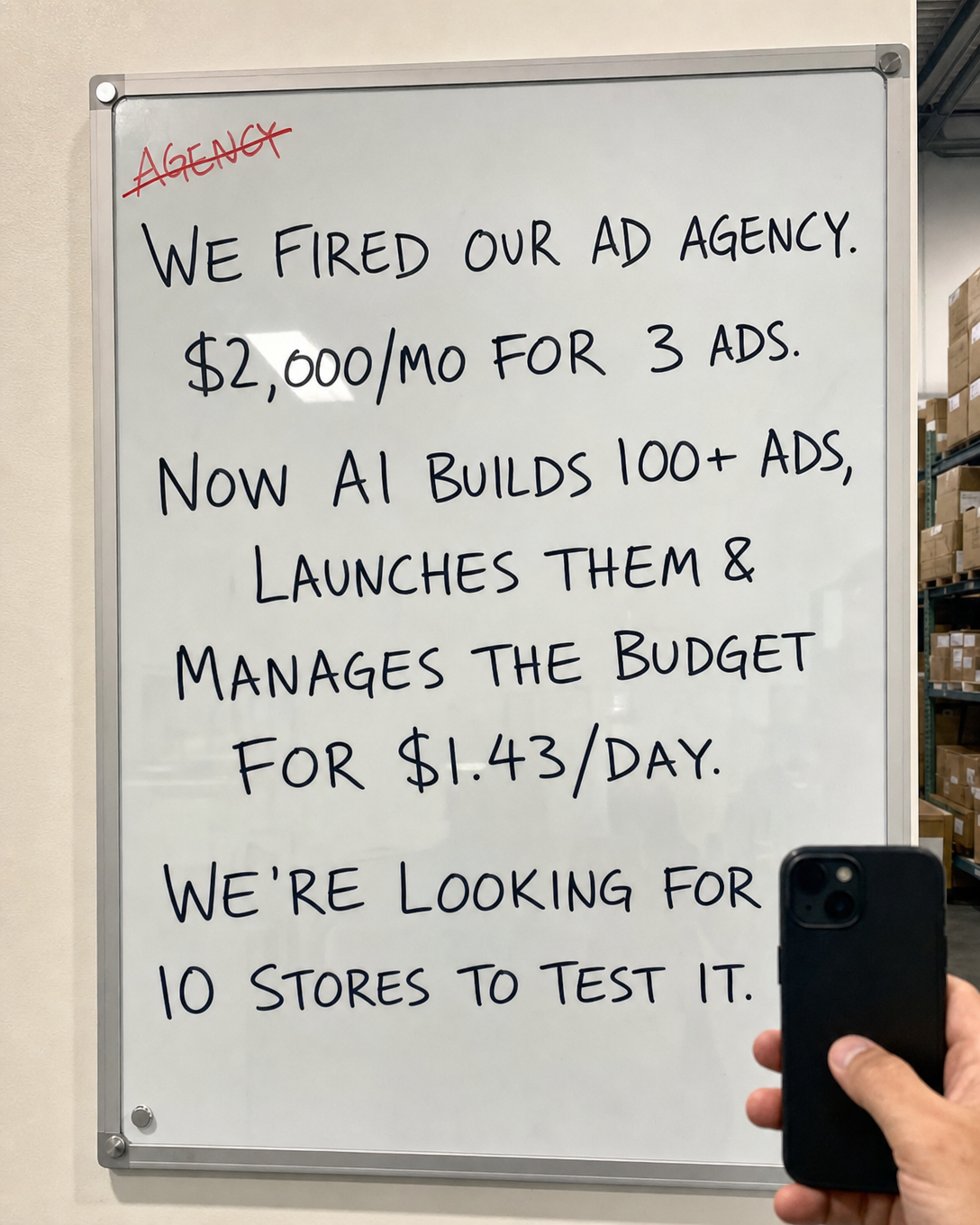 trycrush.ai Facebook ad: We fired our ad agency