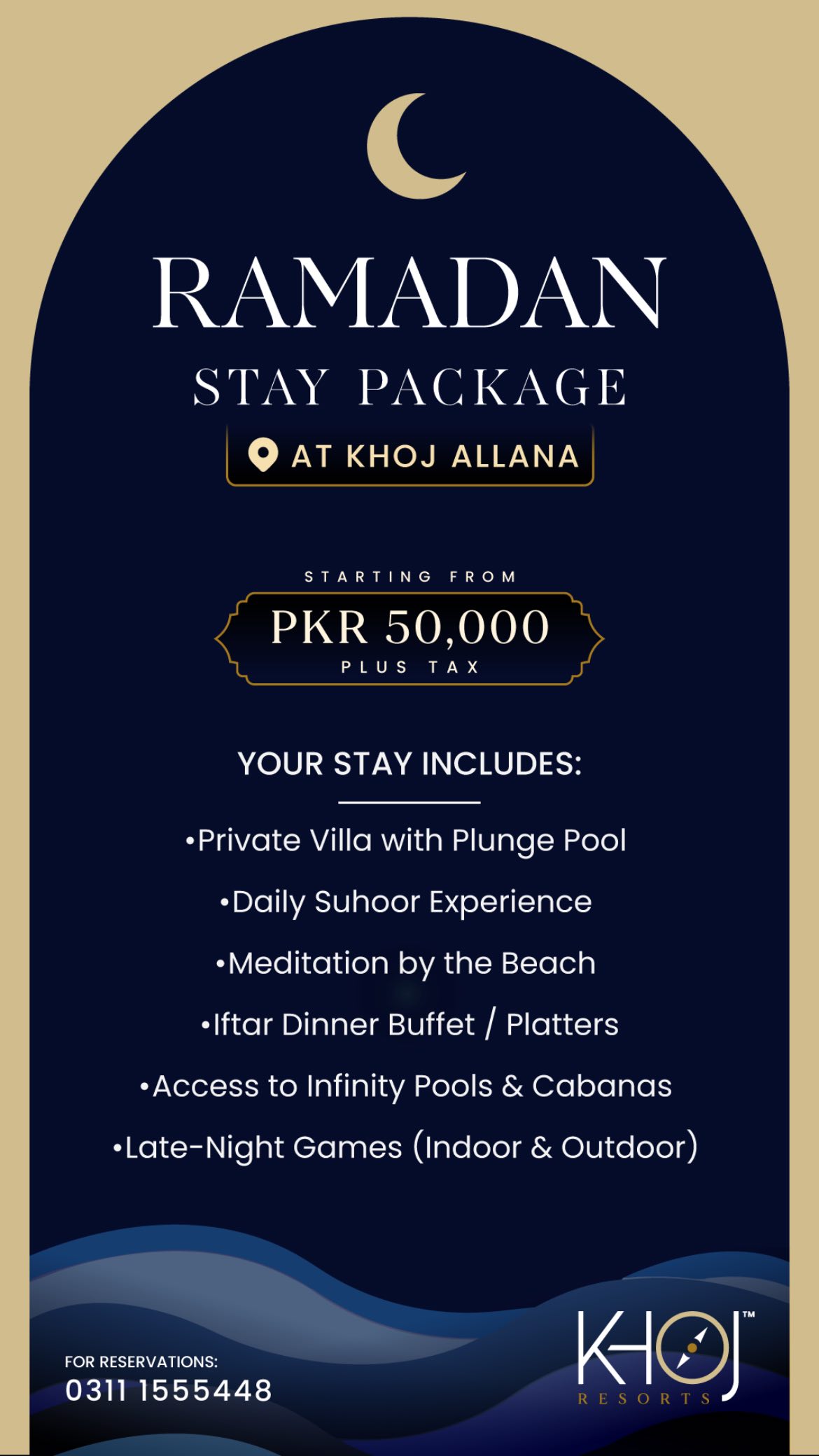 Khoj Resorts Facebook ad from Feb 5, 2026