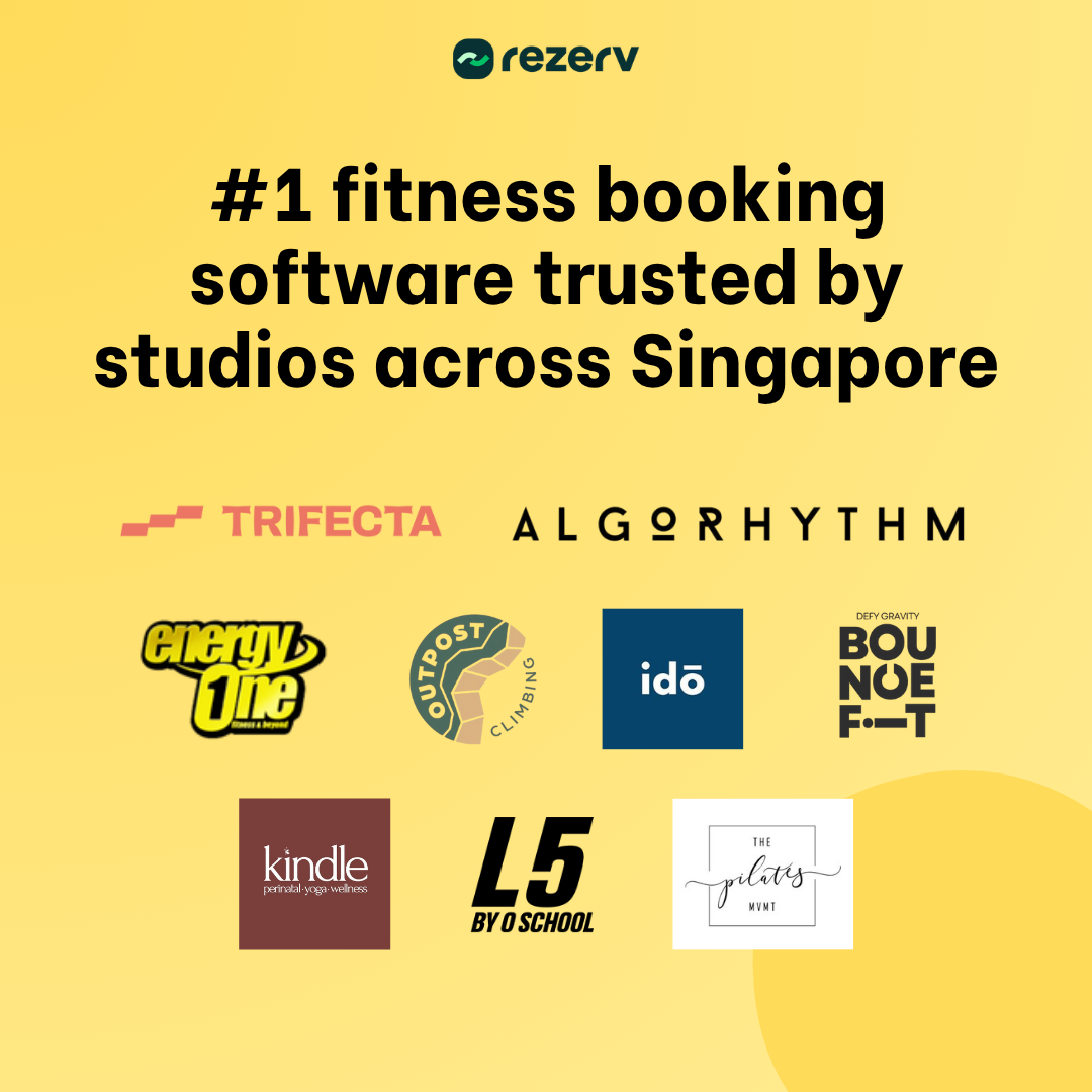Rezerv Facebook ad: #1 Fitness Booking Software in Singapore