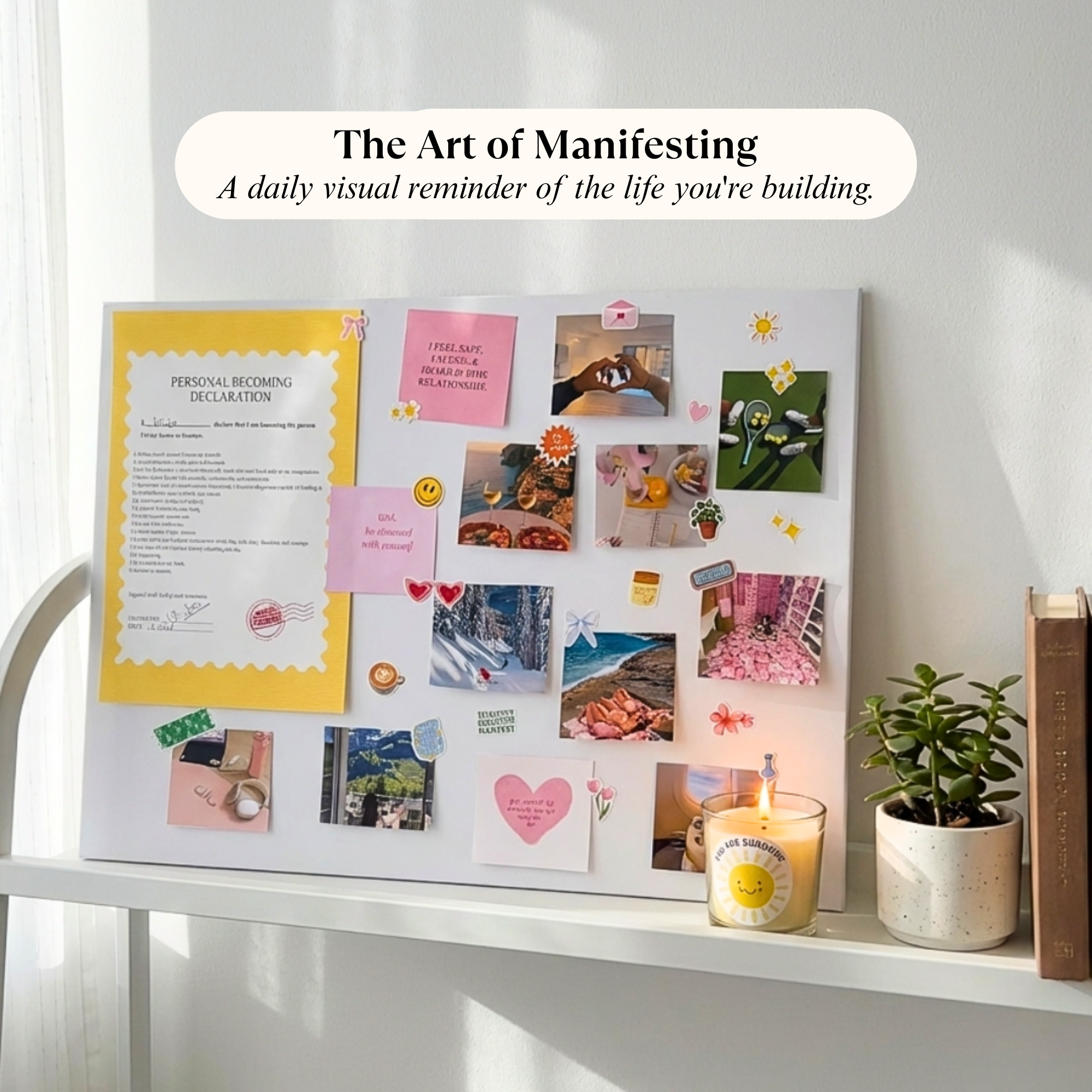 Sunshine Club Facebook ad: Vision Board Kit: Manifestation & Clarity