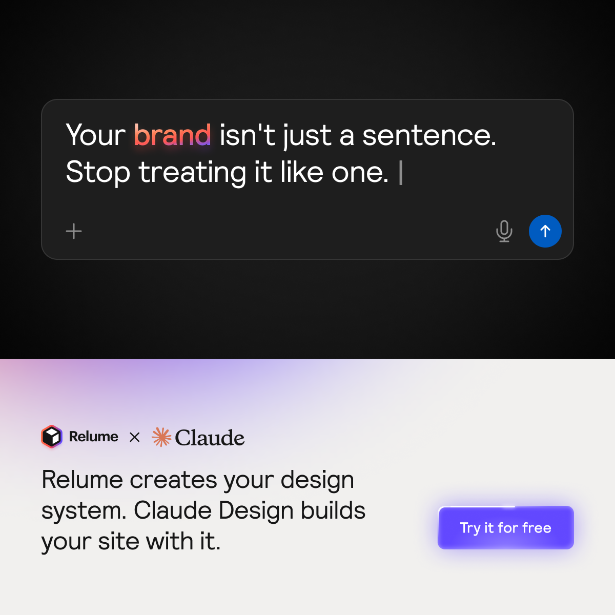 Relume Facebook ad