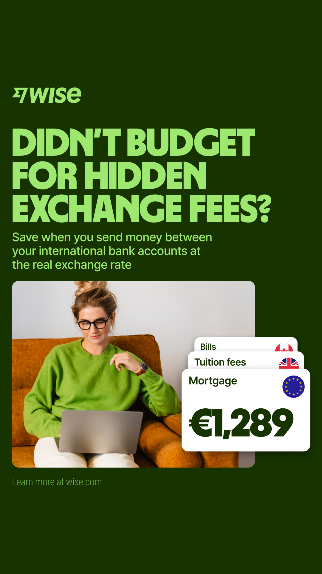 Wise Facebook ad