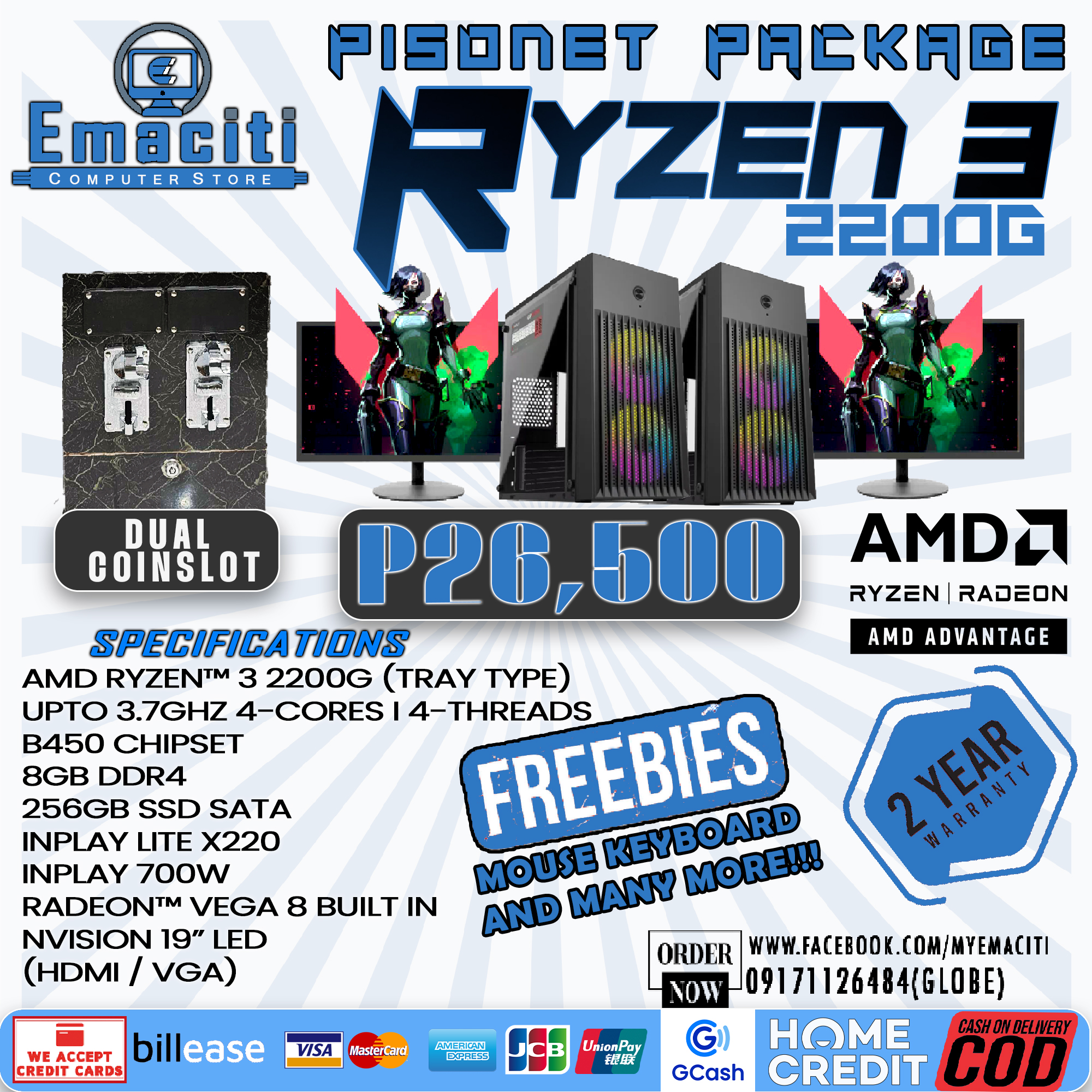 Emaciti Computer Store & CCTV Services Facebook ad: SIMULAN NA ANG PISONET BUSINESS MO!