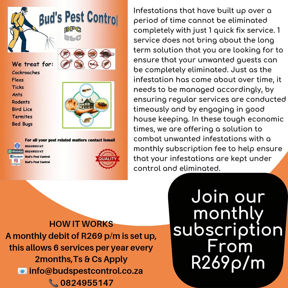 Buds Pest Control Facebook ad: *Pest Control Made Easy*