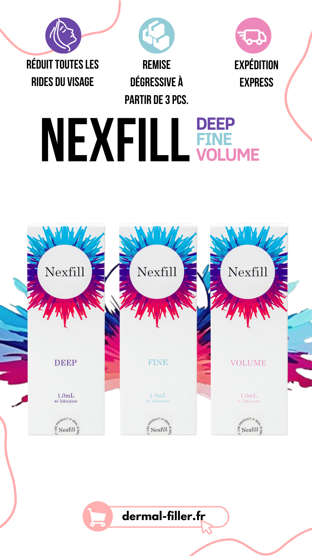 Dermalfiller Facebook ad: Dermal filler Online-Shop