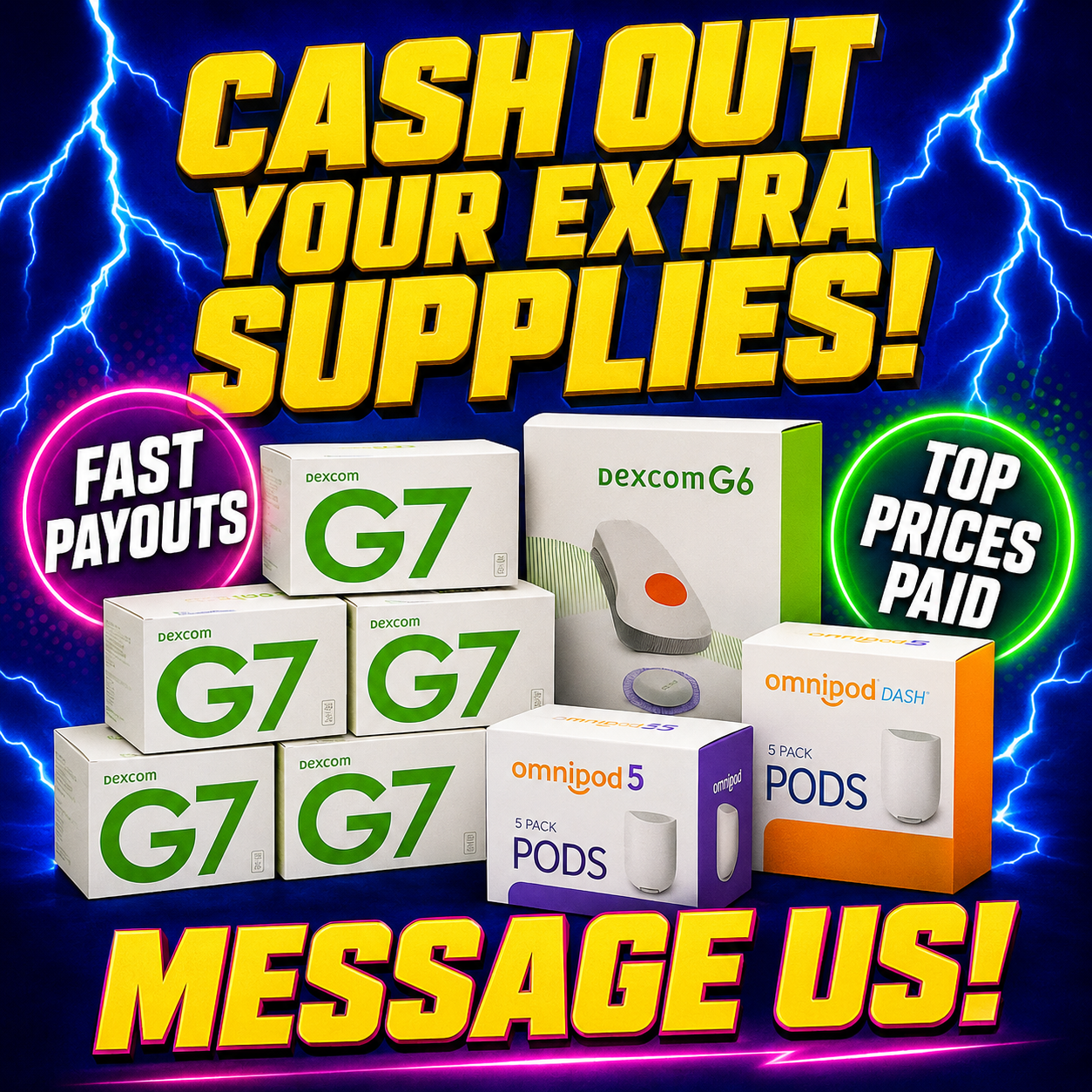 Chicago Cash for Diabetic Supplies Facebook ad