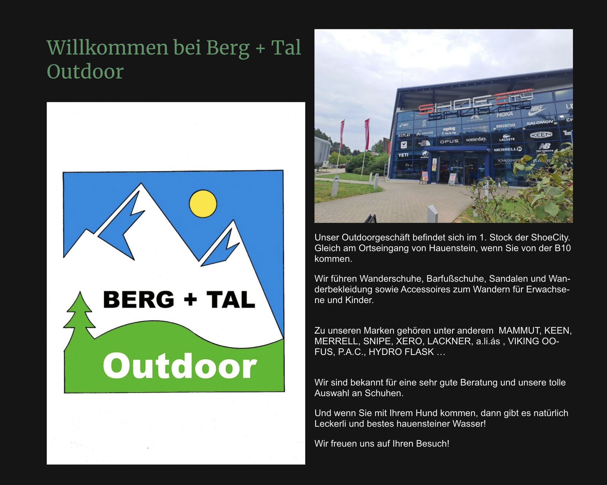 Berg + Tal Outdoor Facebook ad: Berg + Tal Outdoor - Ihr Outdoor Sportgeschäft