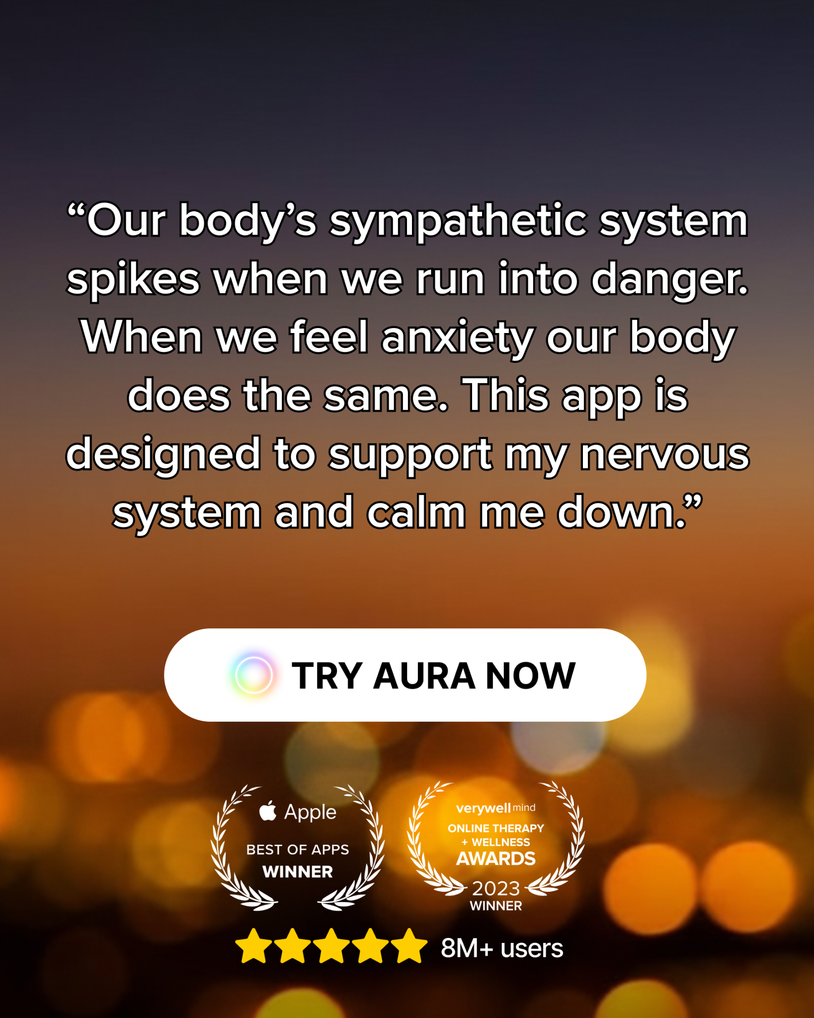 Aura: Find peace every day Facebook ad