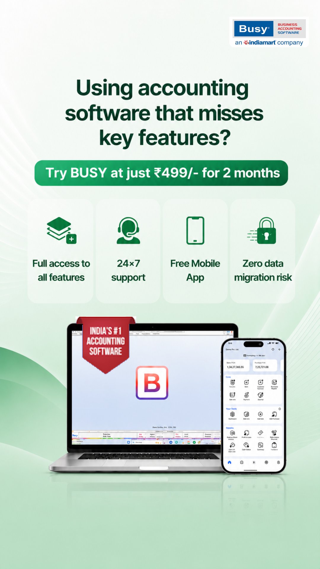 Busy Accounting Software Facebook ad