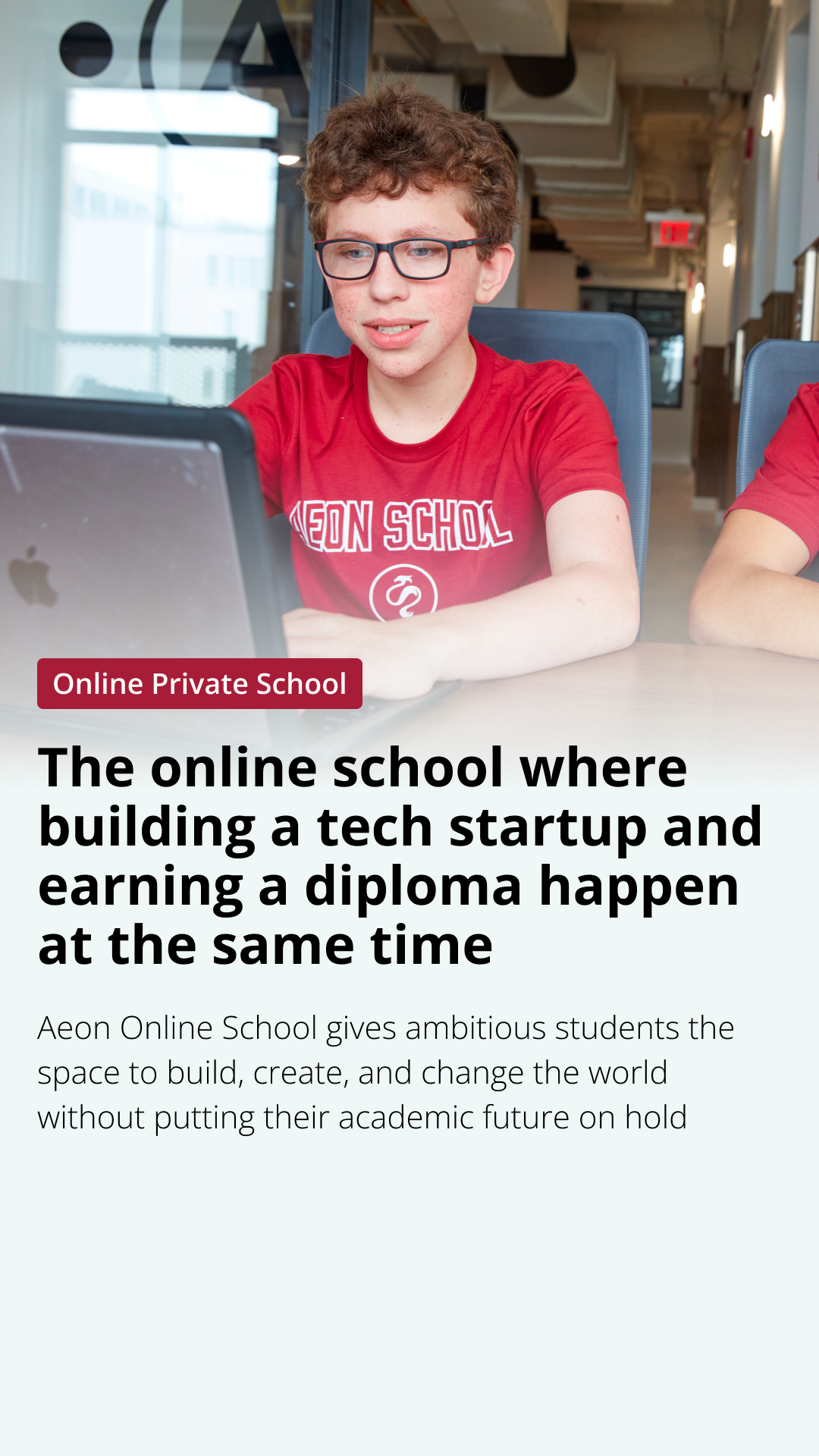 Aeon School Facebook ad from Apr 1, 2026