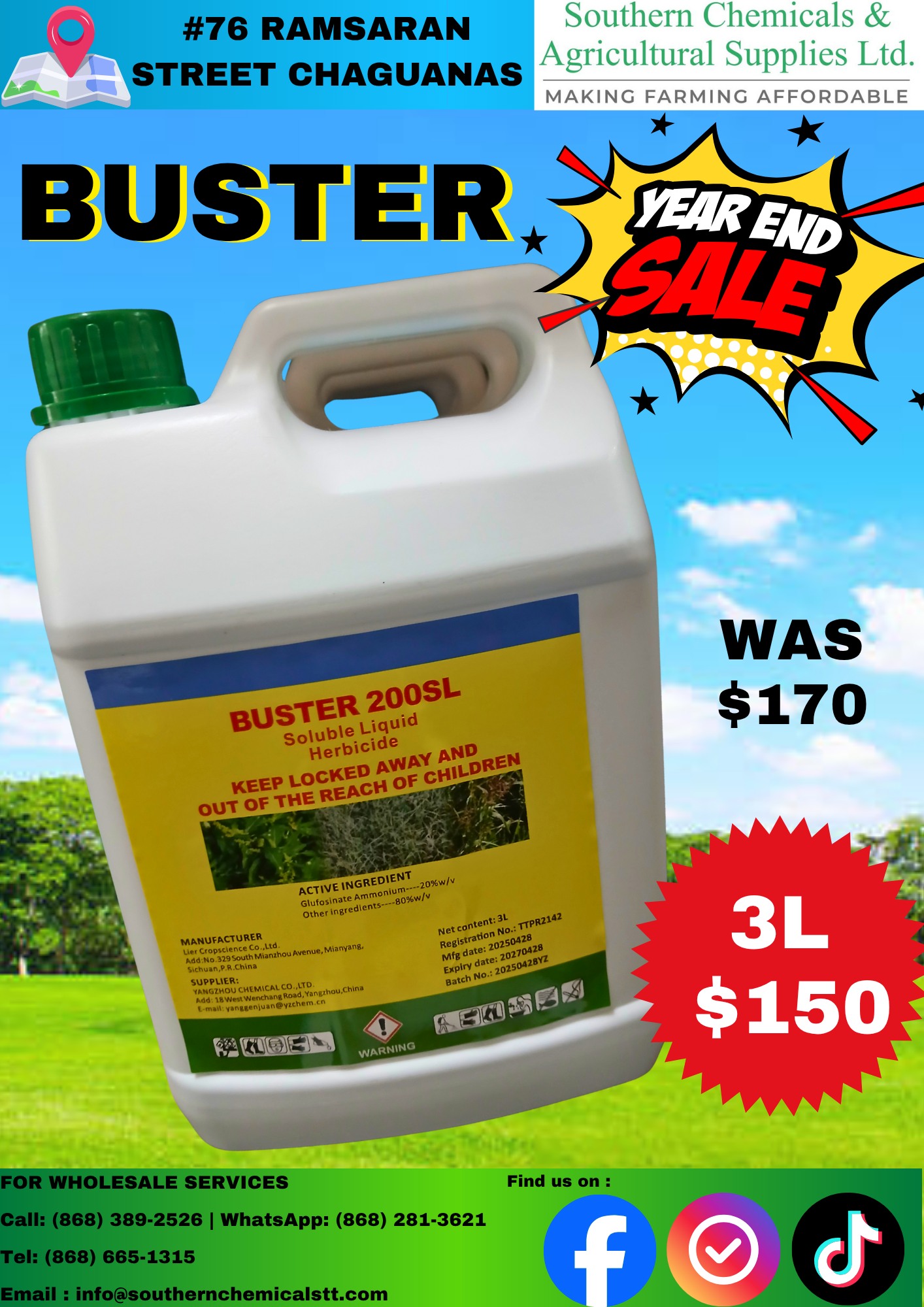 Southern Chemicals & Agricultural Supplies Ltd Facebook ad
