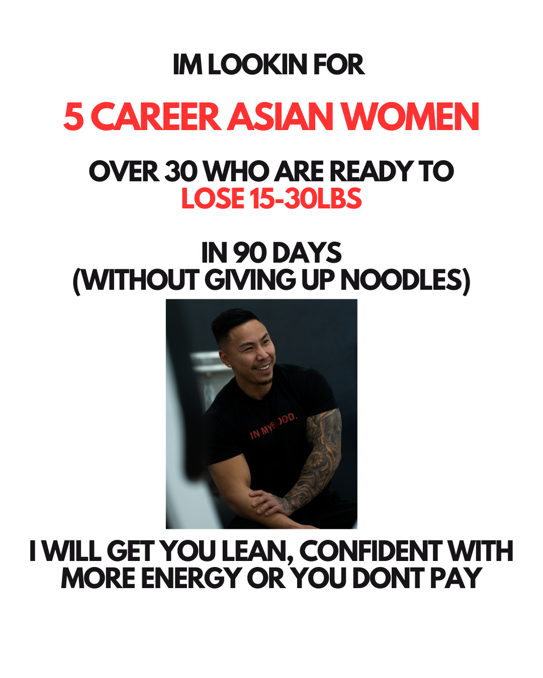 Matthew Tam Facebook ad: Asian women in their late 30s & 40s…