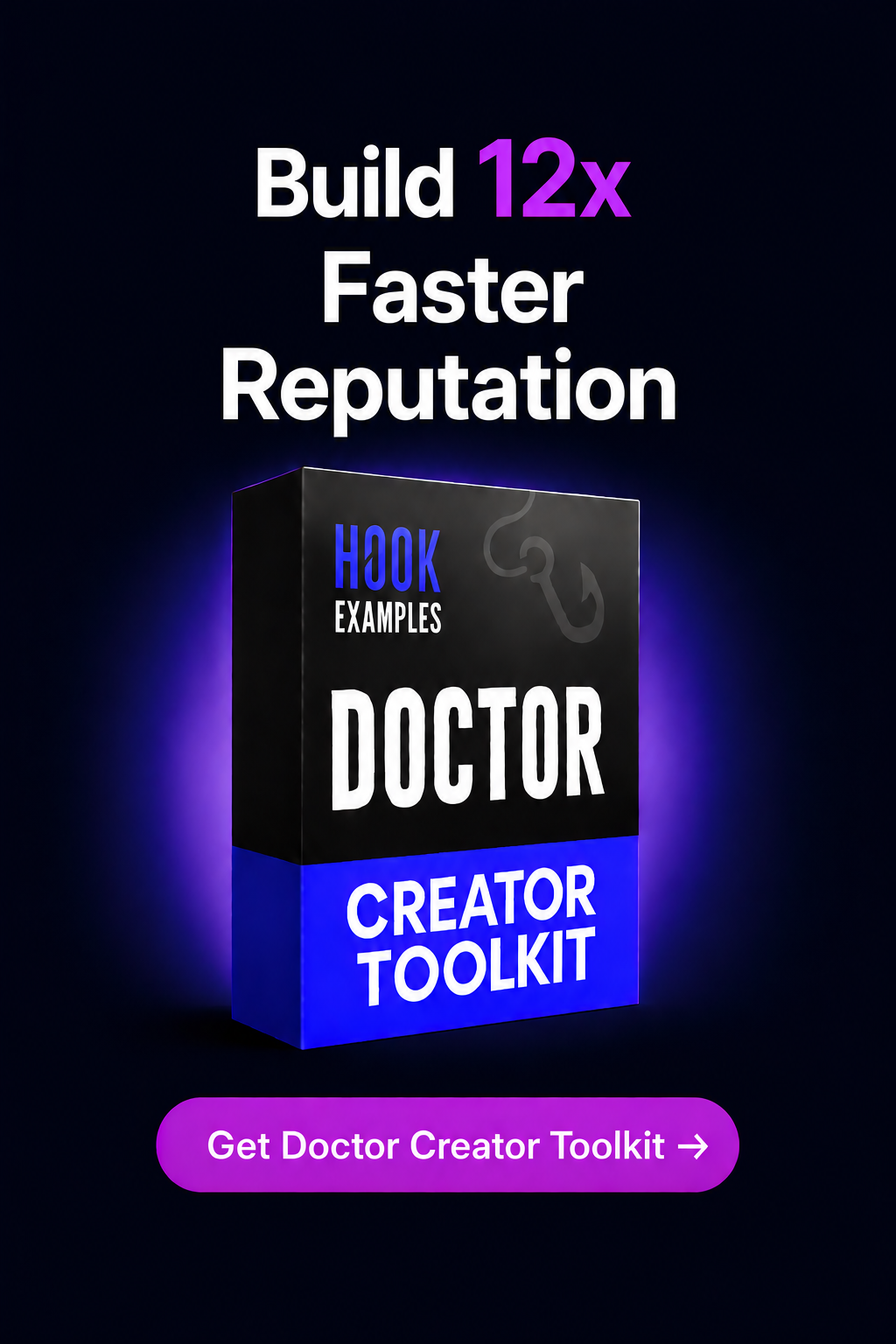 Hook Examples Facebook ad: Get Patients from Reels