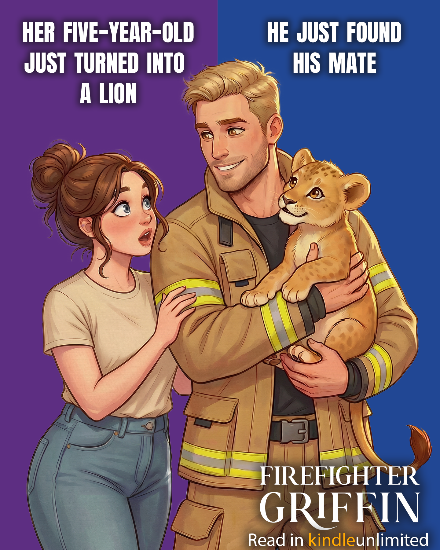 Fated Mates Shifter Romance Books Facebook ad: Firefighter Griffin (Fire & Rescue Shifters)
