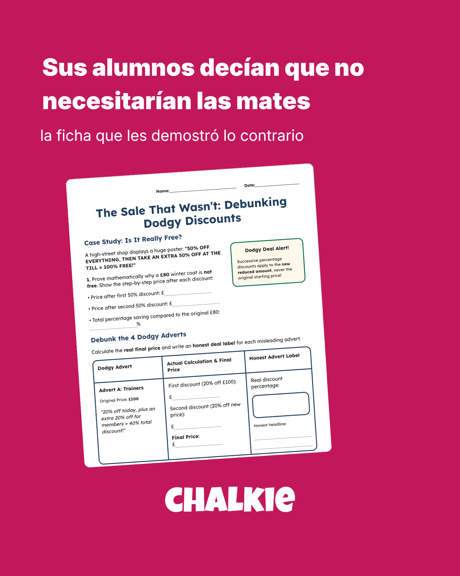 Chalkie AI Facebook ad