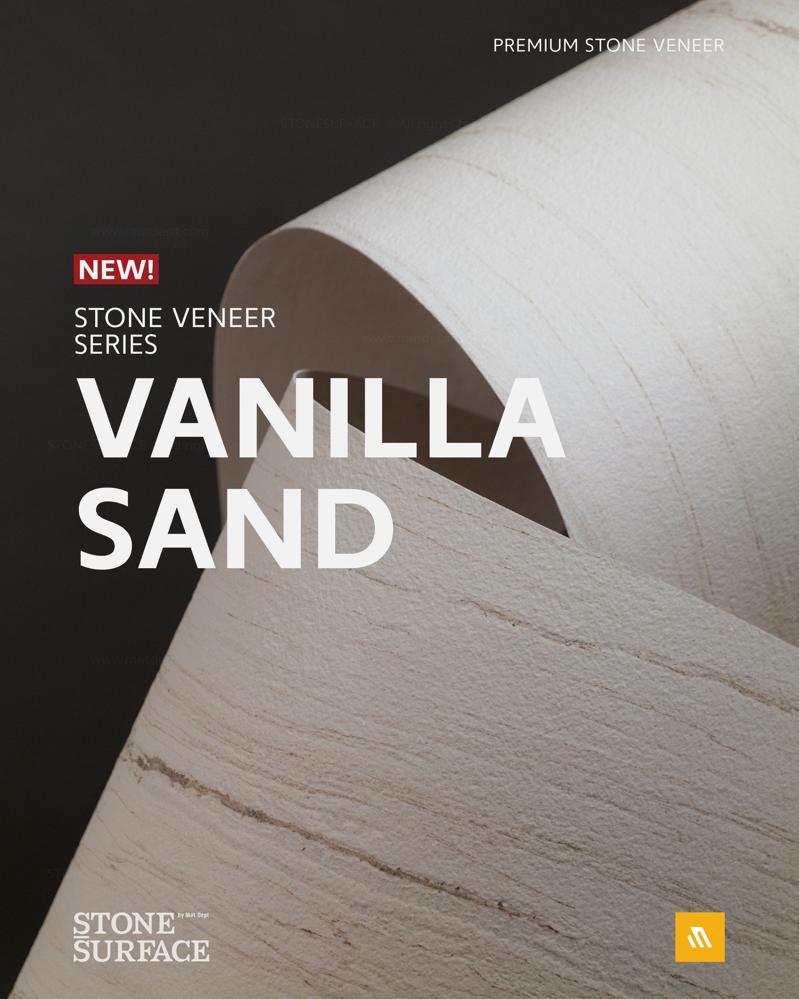 Stonesurface Facebook ad: VANILLA SAND