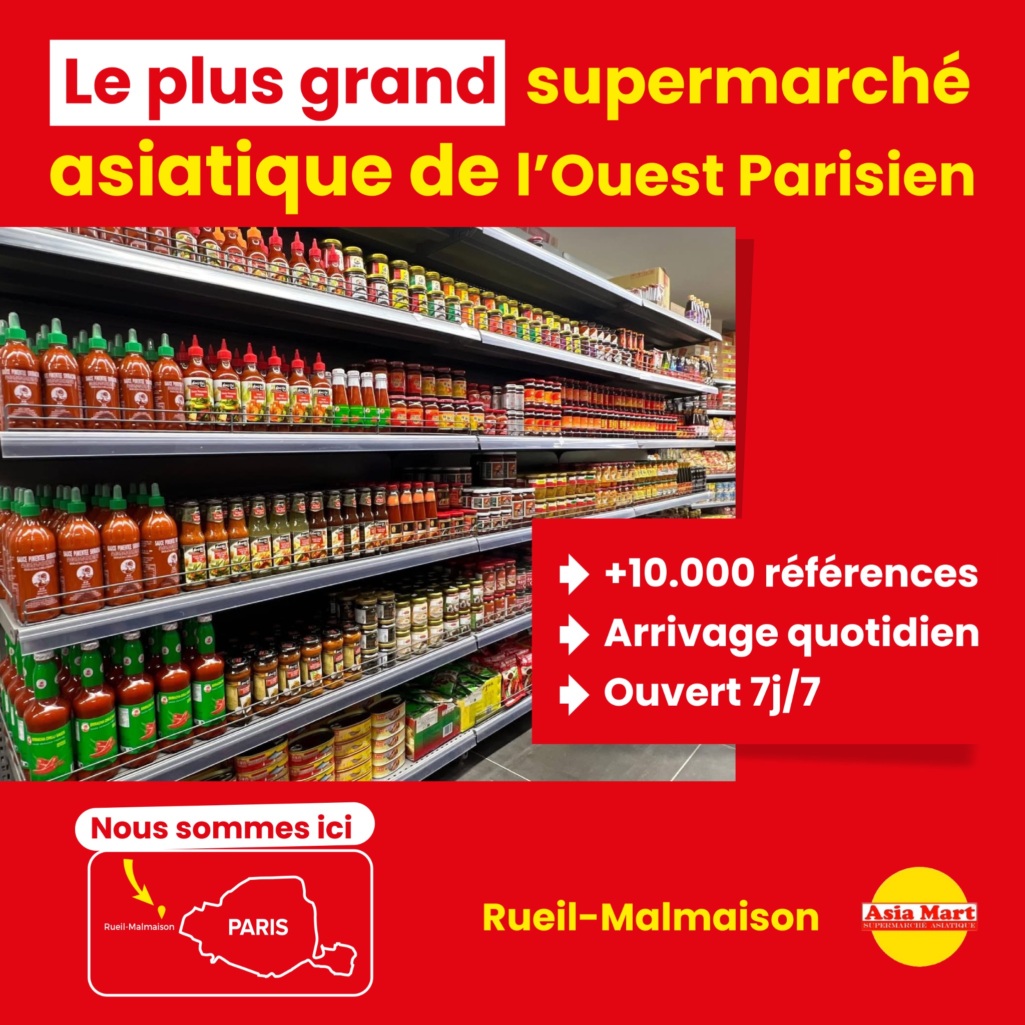 Asia Mart Facebook ad: Découvrez un univers de saveurs authentiques au cœur…