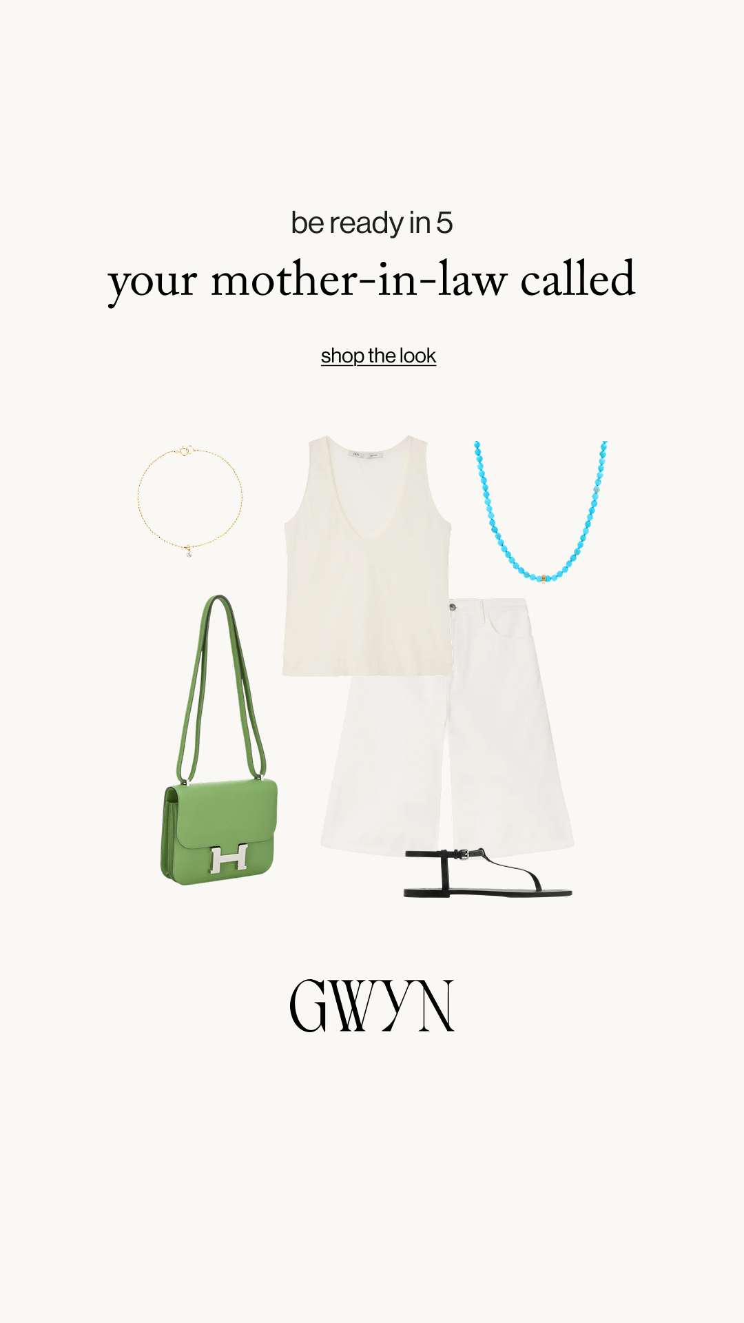 goop Facebook ad: here to help: looks that get you there in five.