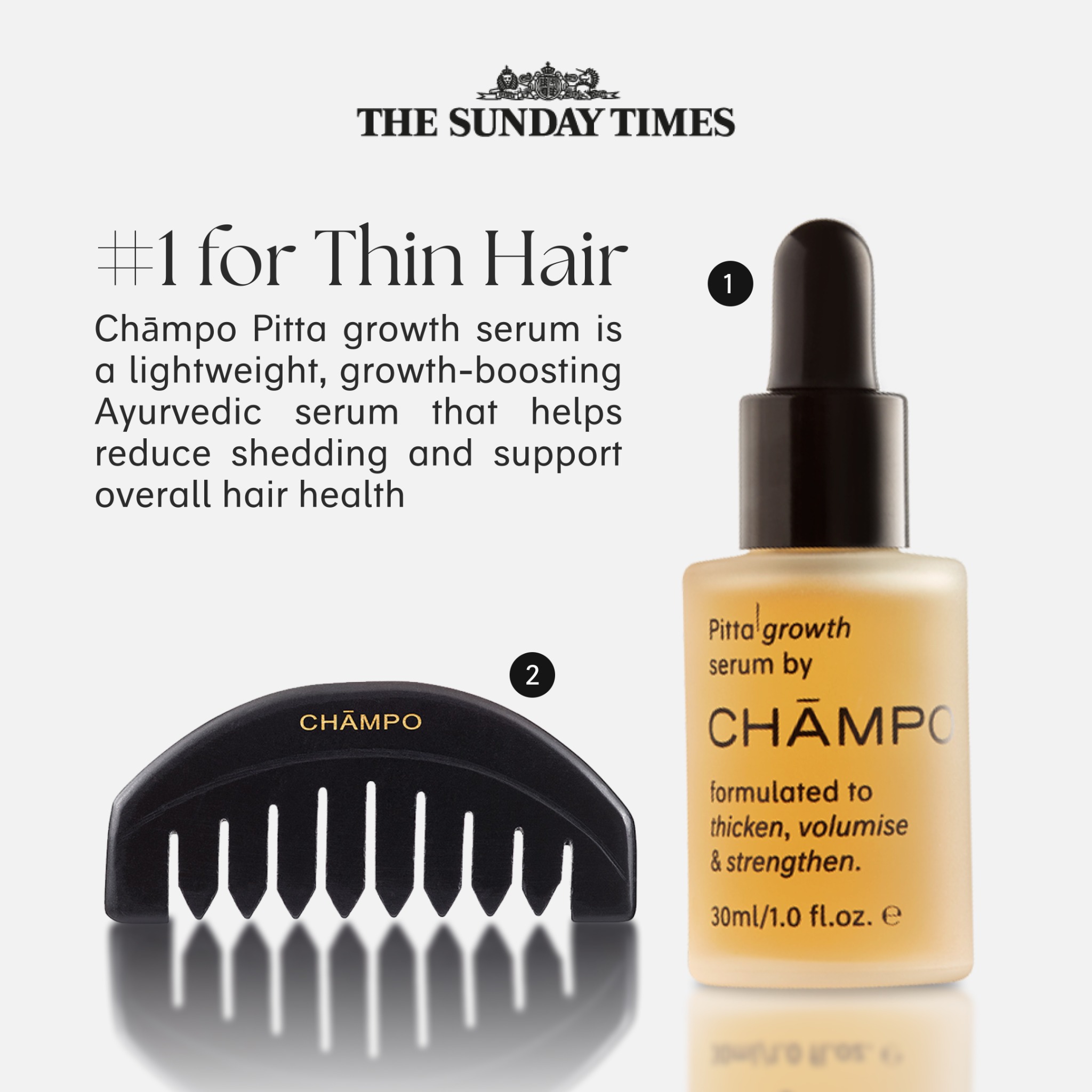 Chāmpo Haircare Facebook ad