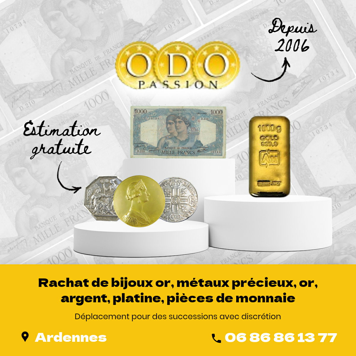 Publicité - Vente et achat d'or Facebook ad: Odo Passion Balan - Monnaies, médailles (adresse…