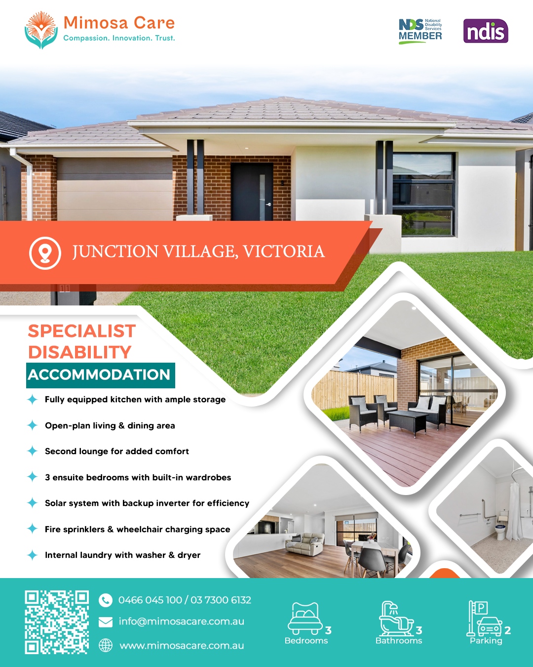Mimosa Care Facebook ad: NOW AVAILABLE, Specialist Disability Accommodation (SDA)…