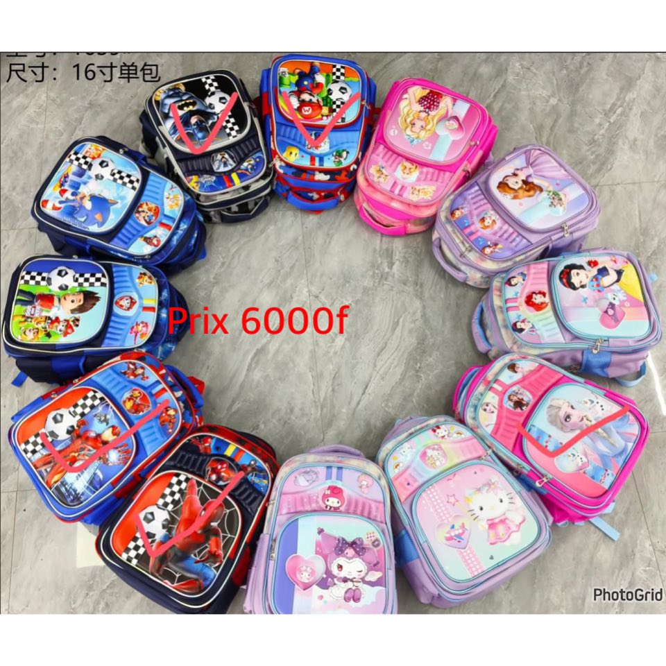 La Beauté Féminine Facebook ad: Arrivage sacs écoliers,gourdes,box lunch,sacs box lunch