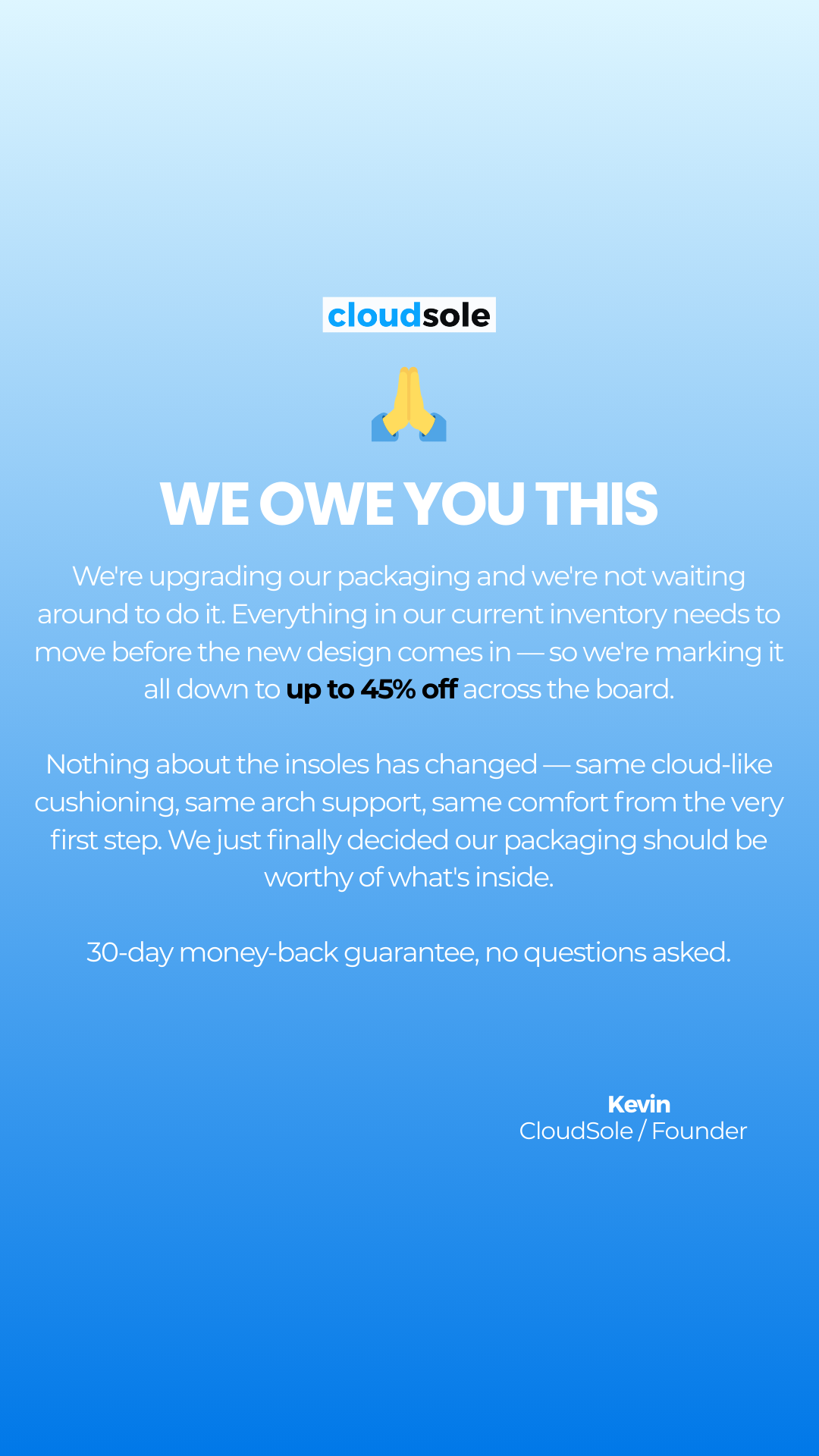 CloudSole Facebook ad