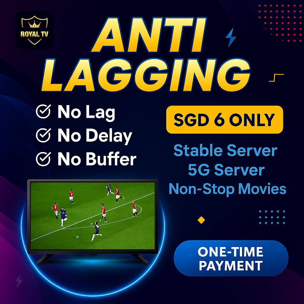 Royal TV+ Singapore Facebook ad: Wow Wow Wow ANTI LAGGING