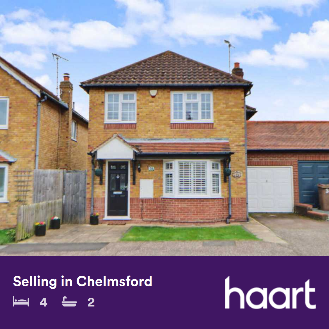 haart Facebook ad: A well presented four bedroom link detached family home…