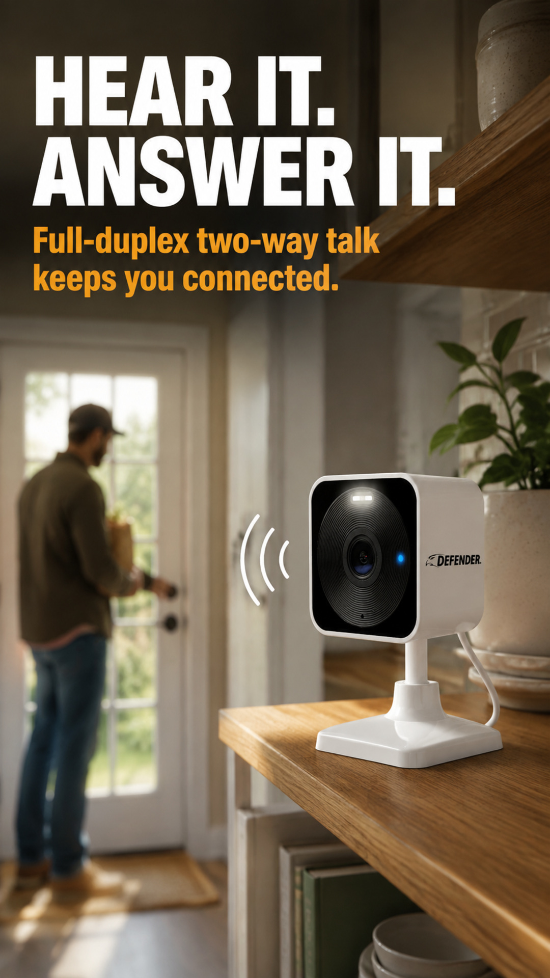Defender Cameras Facebook ad: Stay Connected From Anywhere