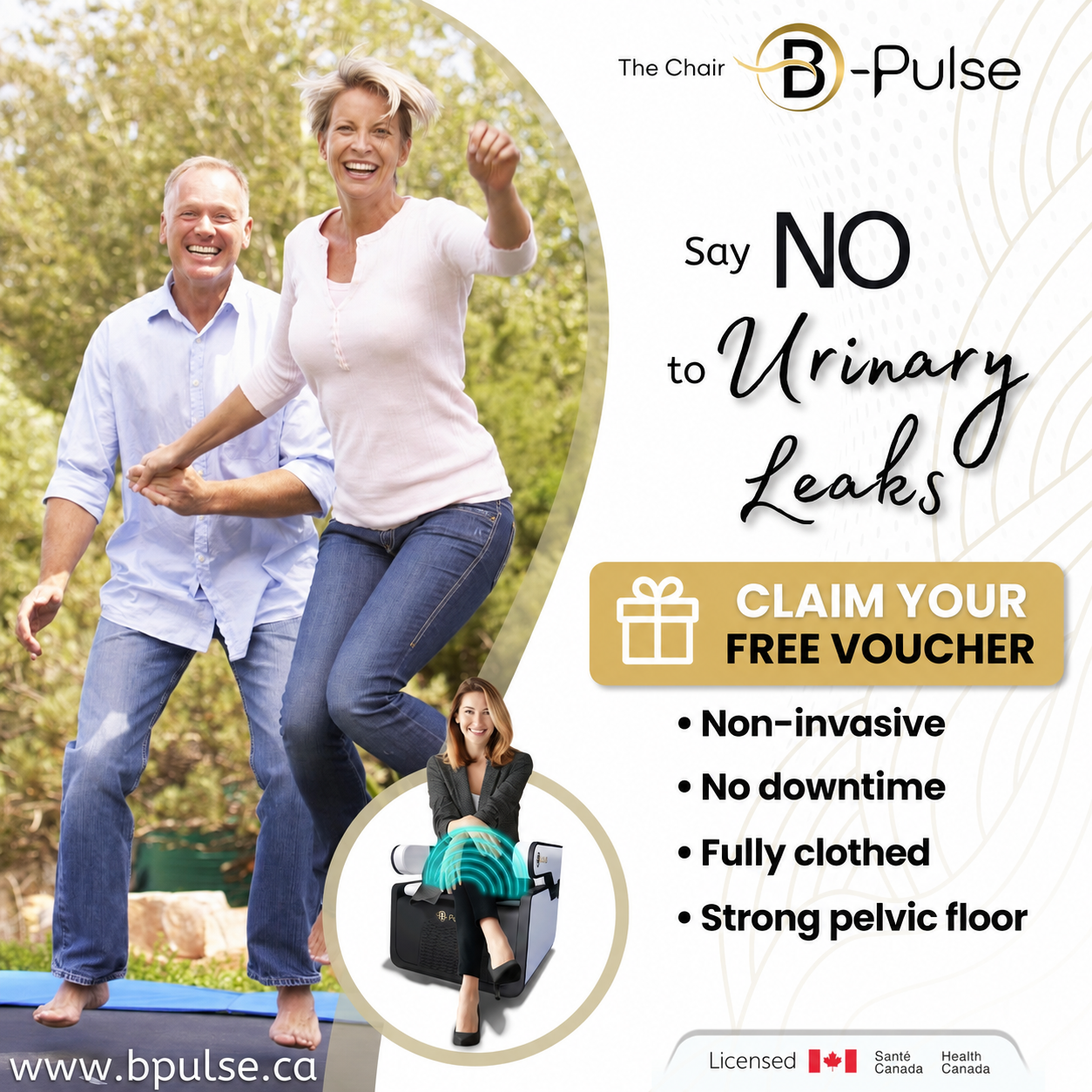 Revive Physio Care Facebook ad: FREE B-Pulse Pelvic Floor Voucher