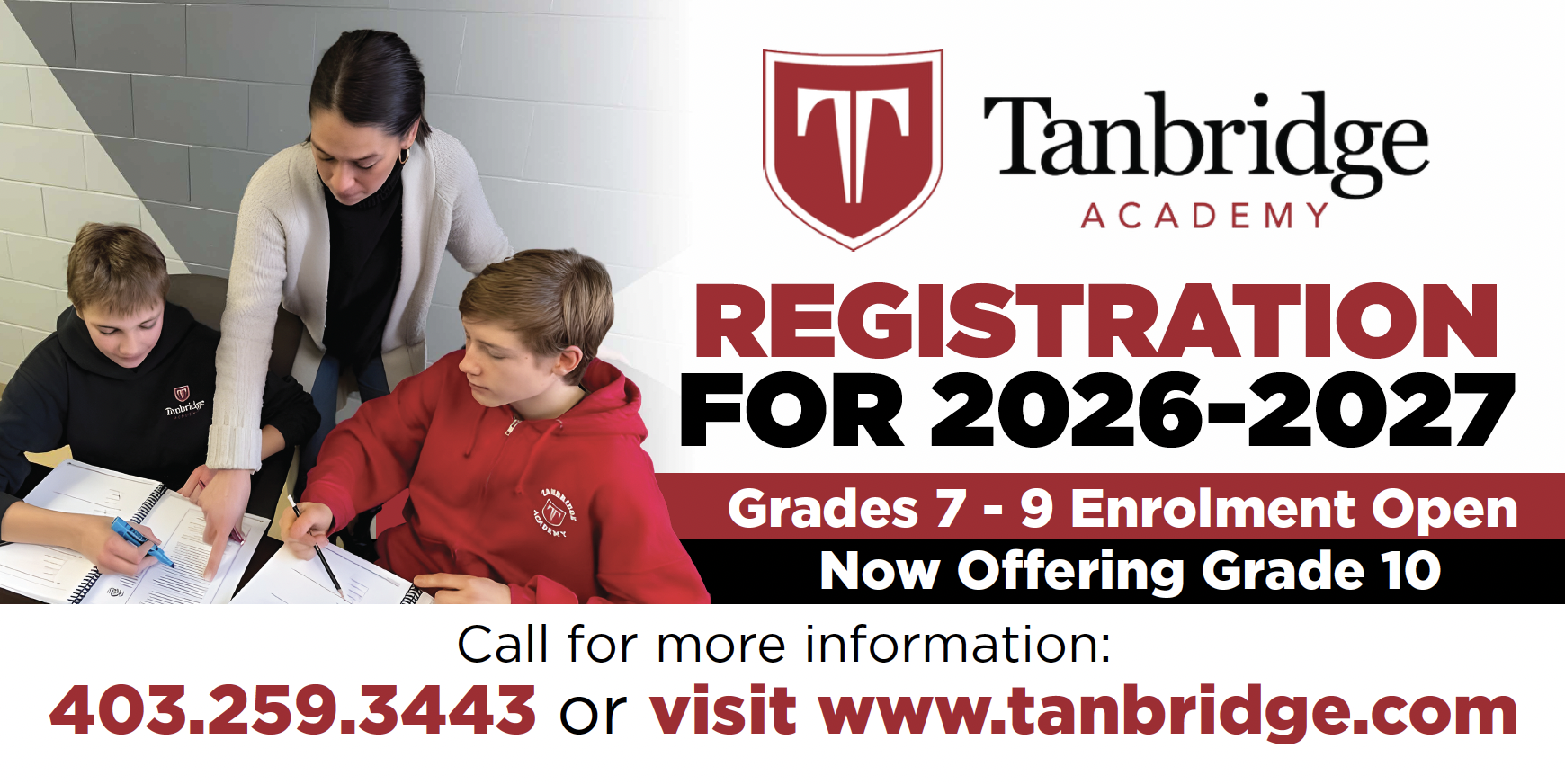 Tanbridge Academy Facebook ad: High School Begins Here