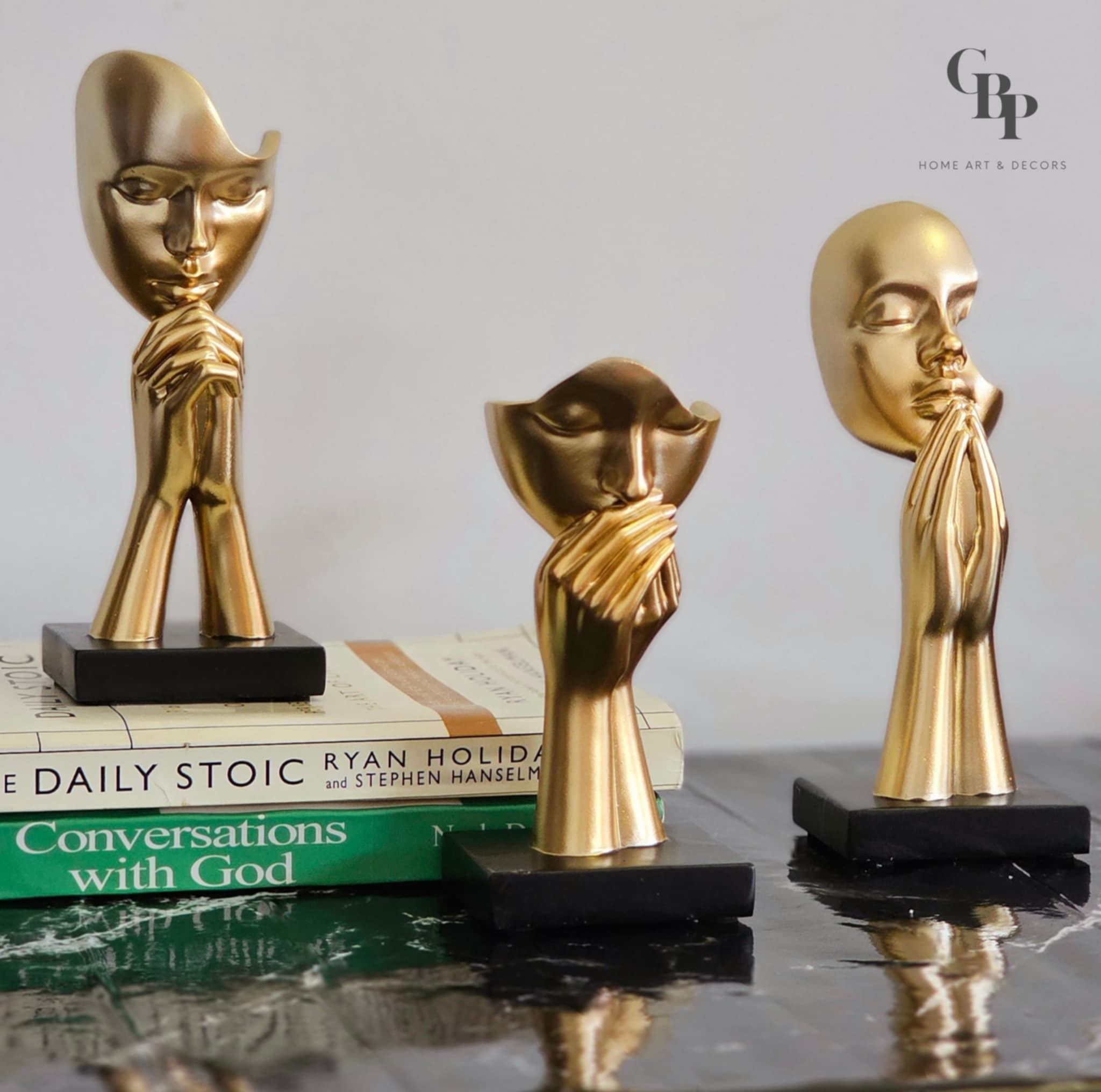 GBP Home Art and Decors Facebook ad: More than just décor, our Abstract Praying Head…