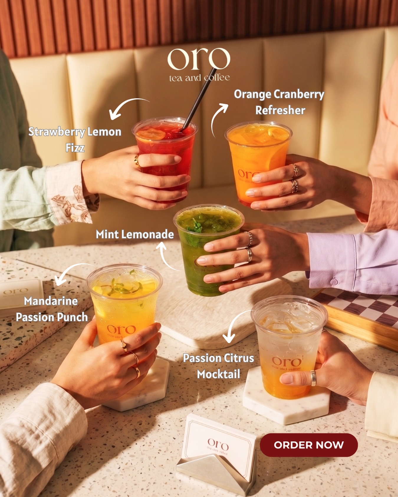 Oro - tea & coffee Facebook ad: Your Perfect Summer Sip Awaits
