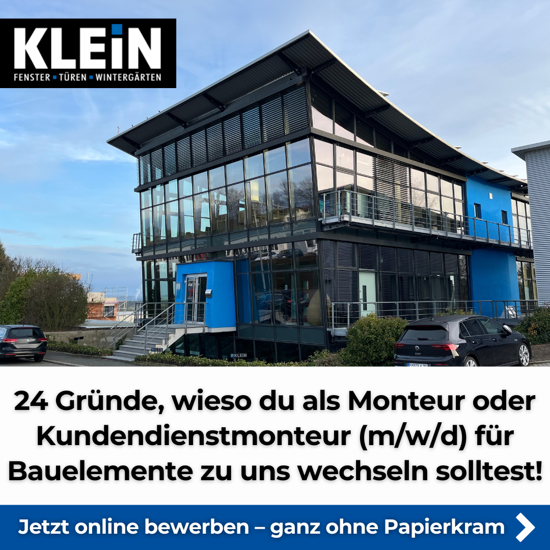 KLEIN. Fenster - Türen - Wintergärten Facebook ad: FENSTER KLEIN wächst & stellt wieder ein!