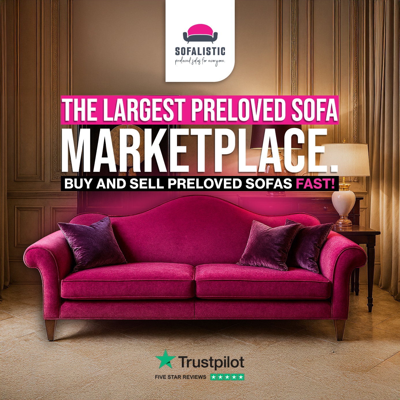 Sofalistic Facebook ad: Sell your sofa, fast