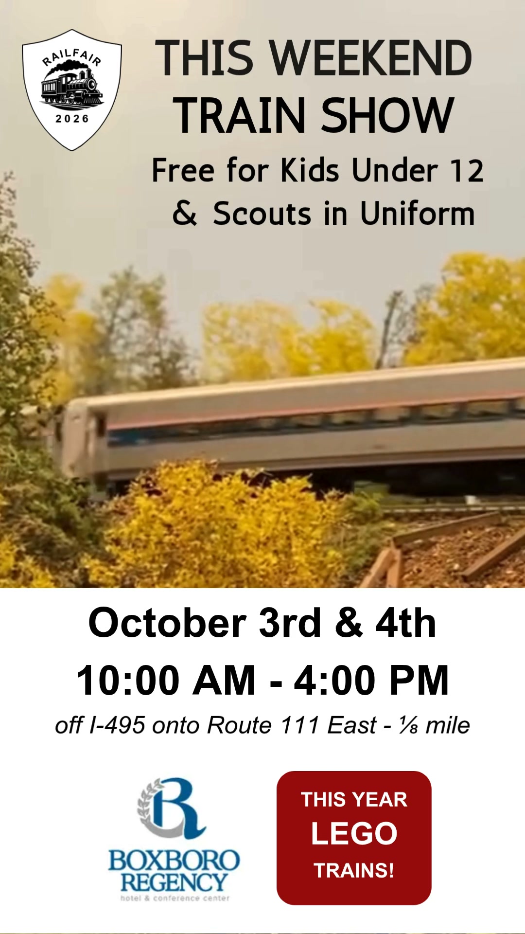 NVRRA Facebook ad: Model Railroad Show - Operating Layouts, Vendors selling…