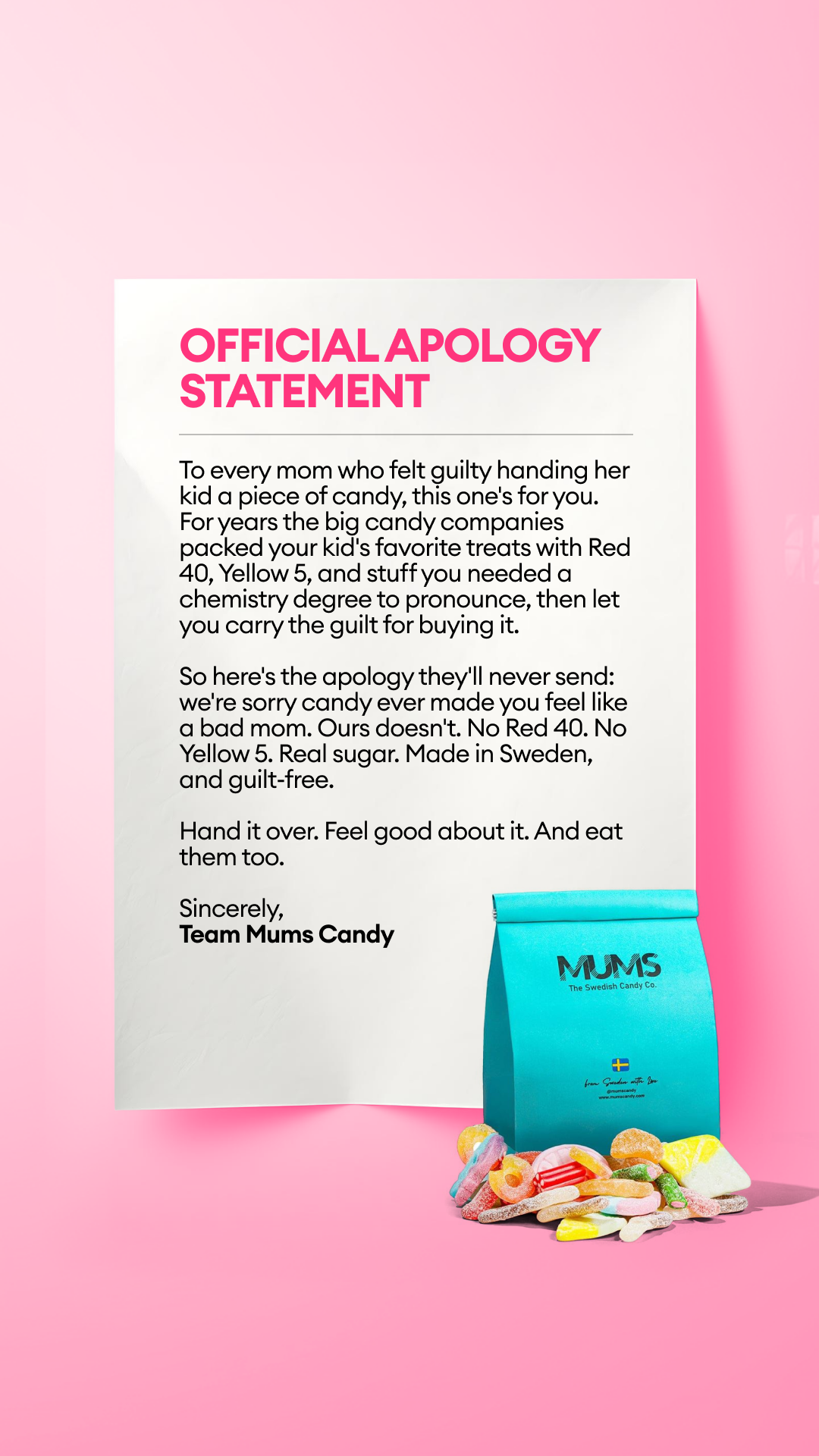 Mums - The Swedish Candy Co. Facebook ad