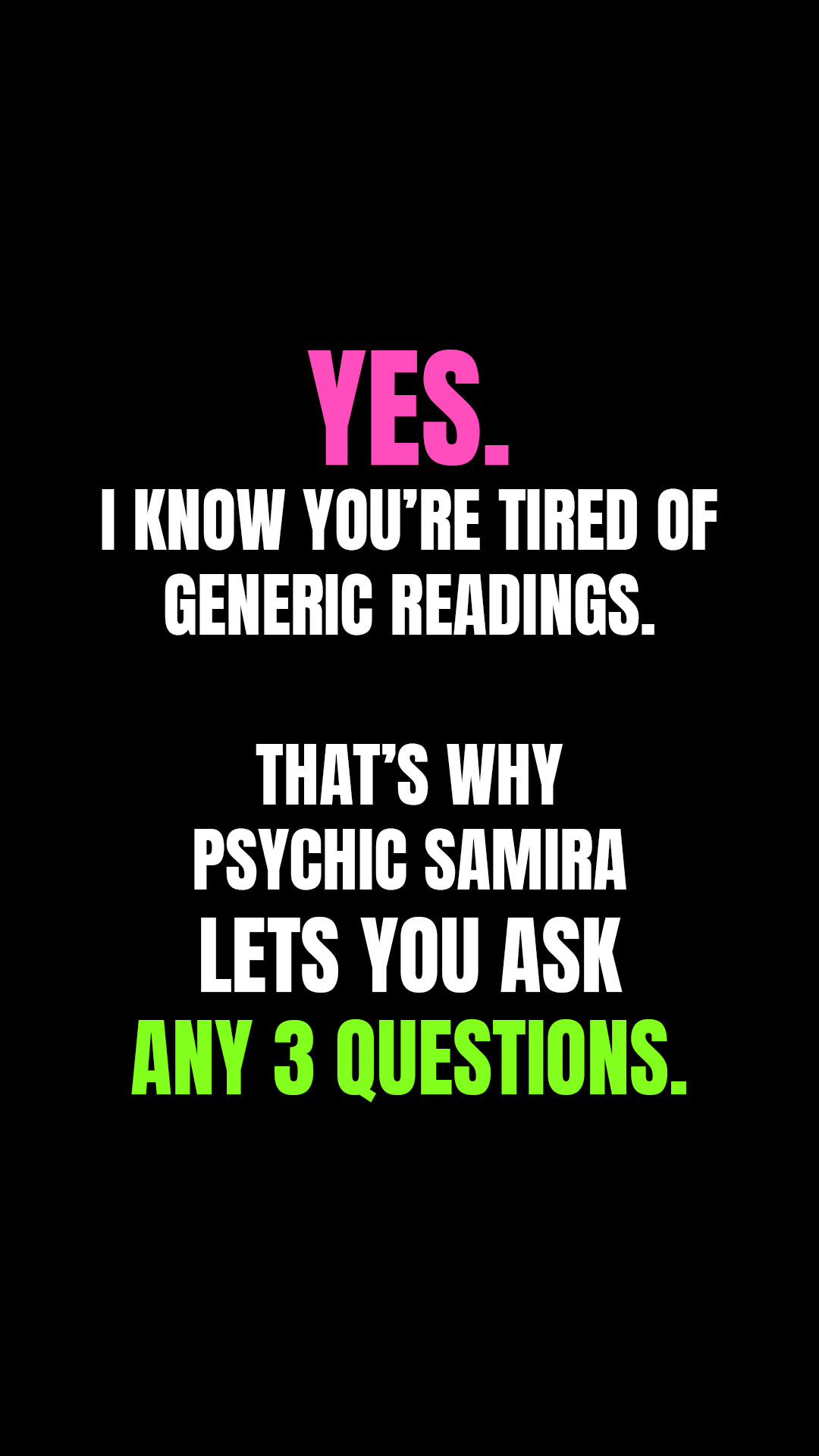 Psychic Samira Facebook ad