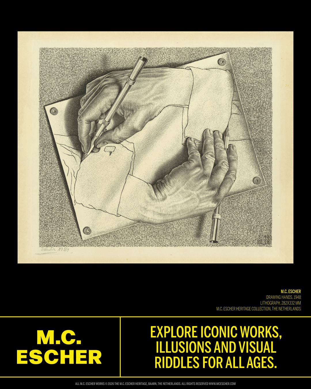 Arthemisia Facebook ad: M.C. Escher exhibition lands in London