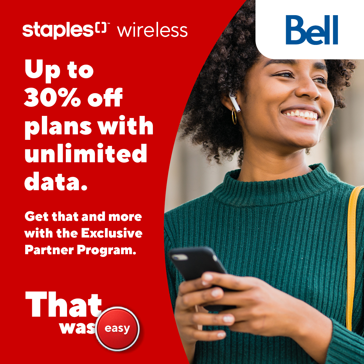 Staples Canada Facebook ad: Staples Wireless Promotions